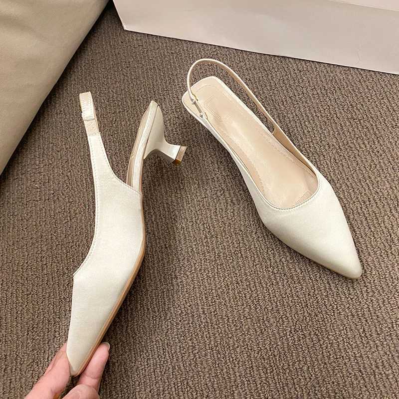 New Arrival Summer New Womens Sandals Heel Womens Shoes Dot Lace Solid Womens Shoes Strap Sliding T250409