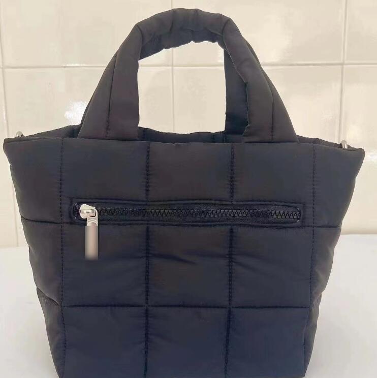 Quilted Puff sport Tote Bag Women Space Down Feather Padded Space Cotton winter warm bucket Crossbody Shoulder Bags M38