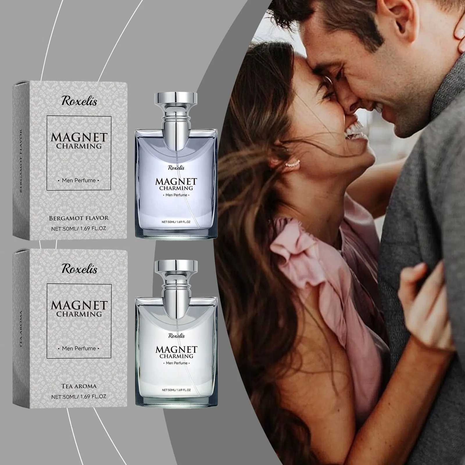 Roxelis 50ml magnetic charm mens perfume spray tea perfume bergamot fragrance natural fresh flirting pheromone gentleman perfumeXJ250409