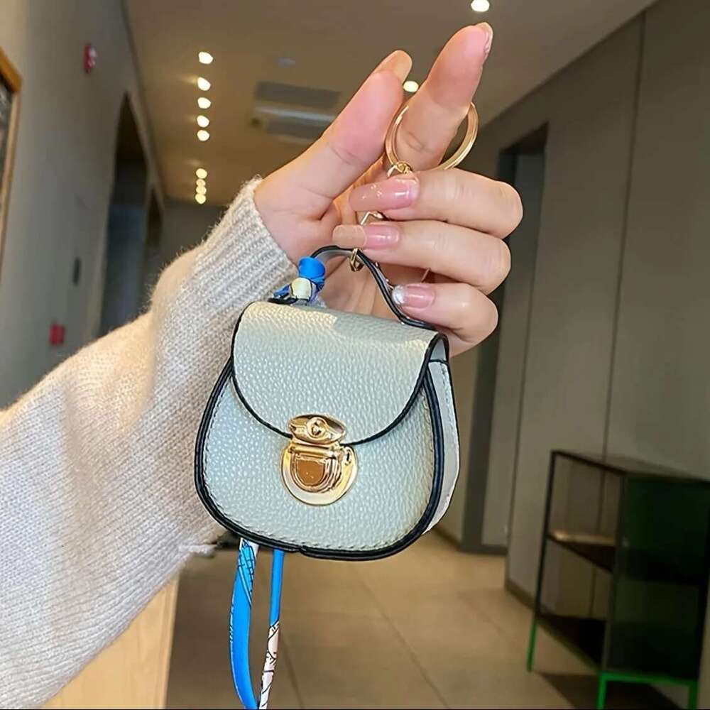 Elegant Mini Saddle Bag, Keychain With Premium Silk Scarf, Lightweight Faux Leather Coin Purse, Small Tote Bag Perfect Chic Gift