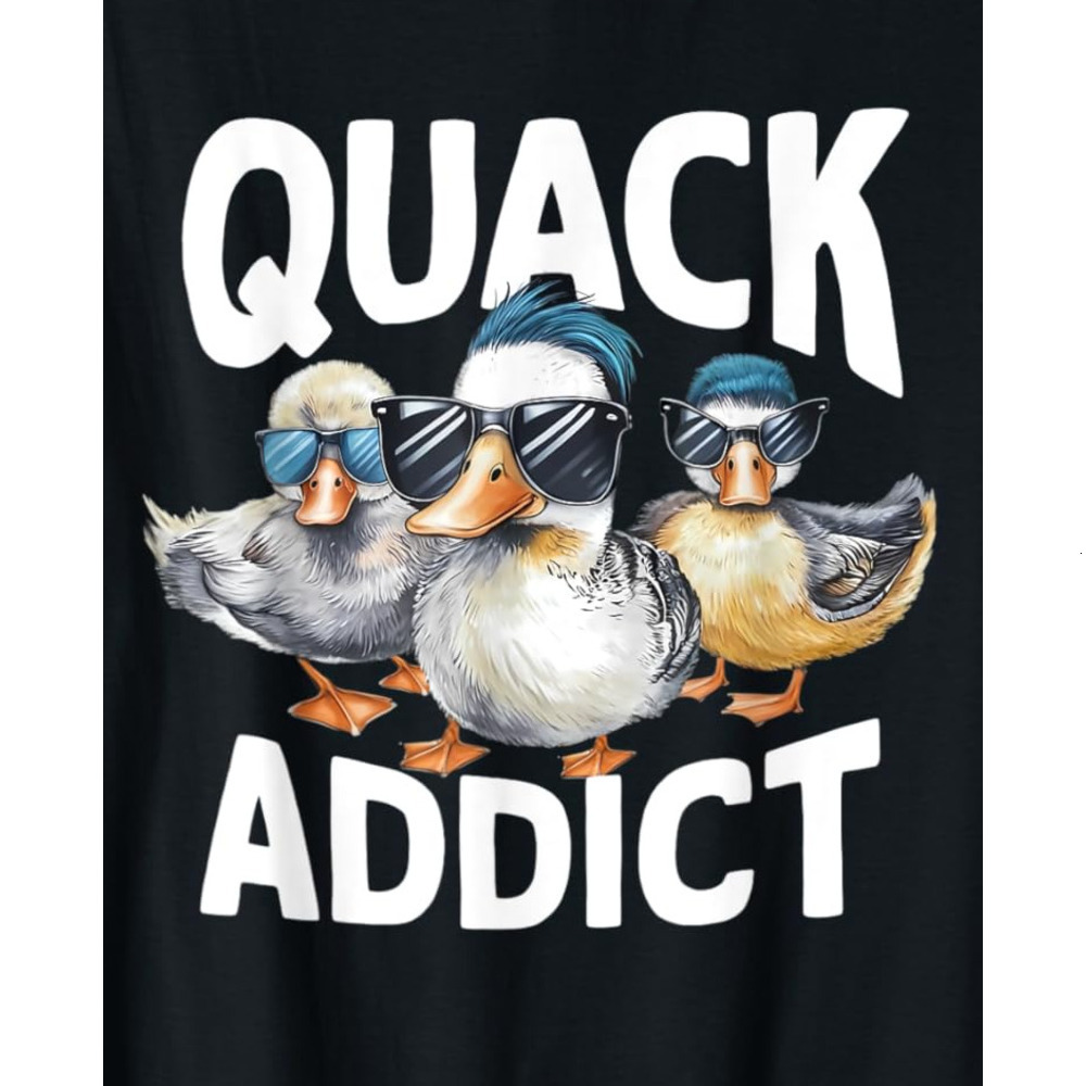 T shirt for Mens Quack Addict Funny Mallard Duck Lover Graphic Tee Casual Tops Clothes Short sleeve cool