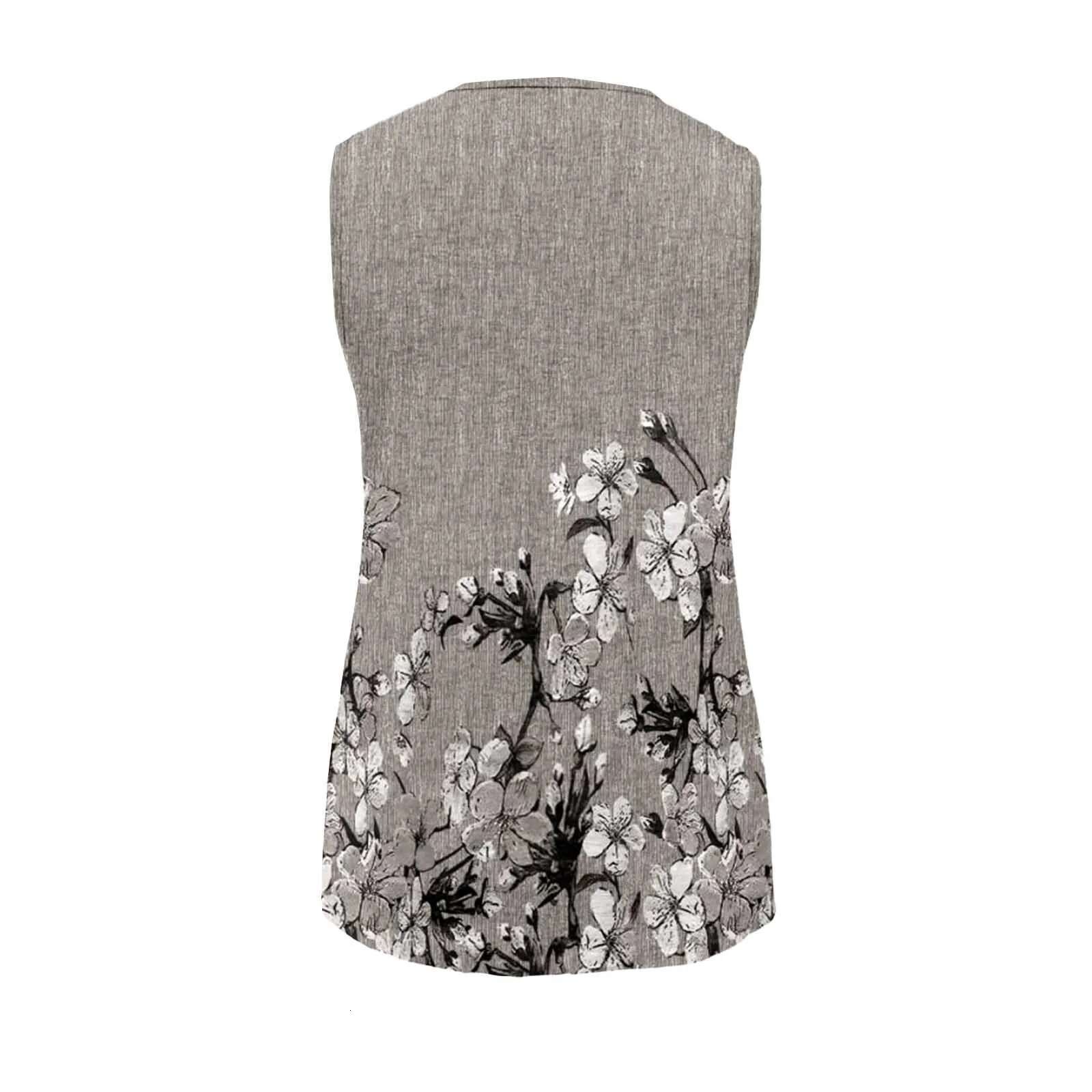 Dongdumaoyi For Loose Fit Sleeveless V Neck Ral Printed T Shirt Ladies Casual Summer Blouses Tank Tops For Women Women S Tight Underwear