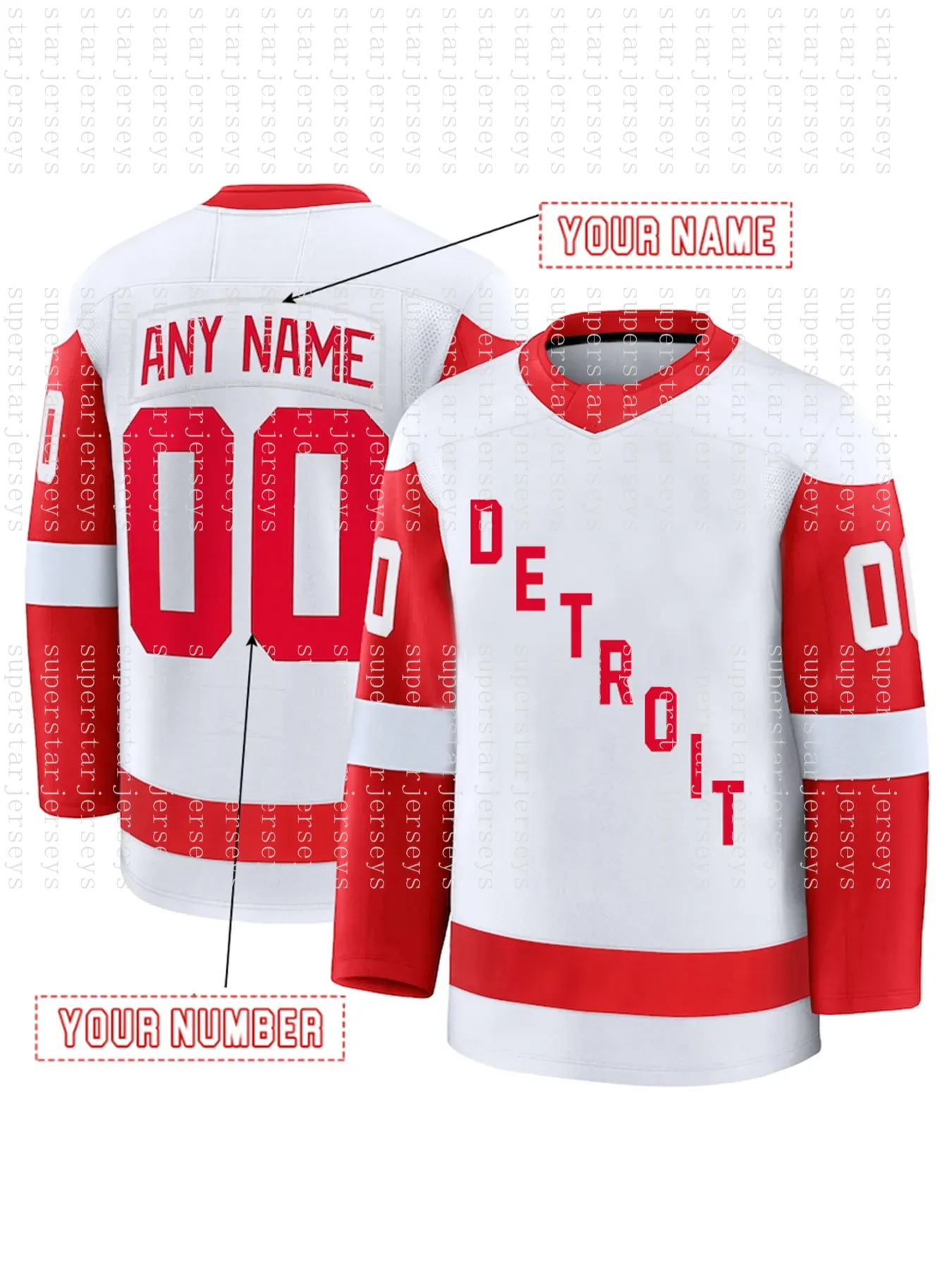Kane Raymond Custom Hockey Jerseys DeBrincat Seider Stitched Any Name Number Men Women Youth 2025 Winter Classic Jersey