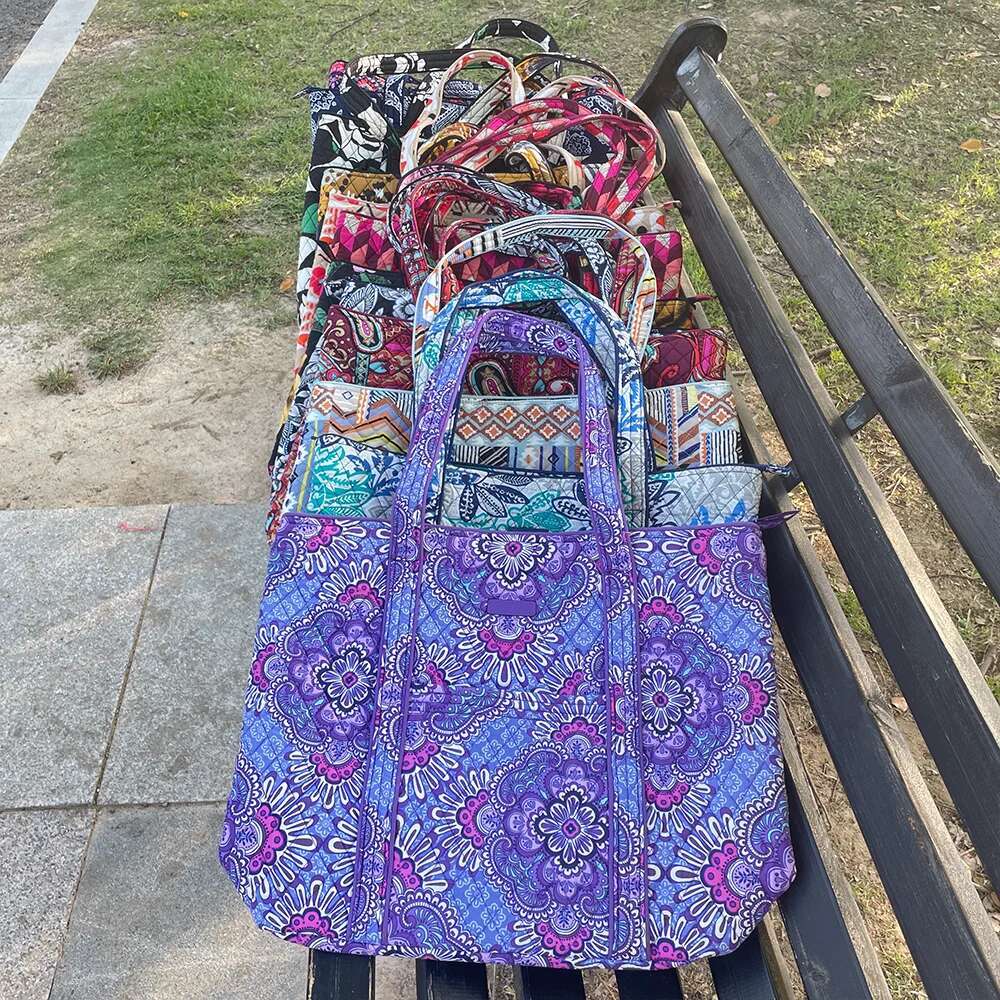 VB Cotton Environmentally Friendly Printed Shoulder Handbag Large Capacity Foldable Soft Bag