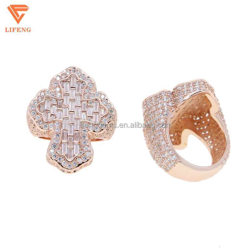 Luxury Custom Jewelry Moissanite Letter Fashion Hip Hop Ring Moissanite Ring Iced Out Championship Style Classic Rings for Men