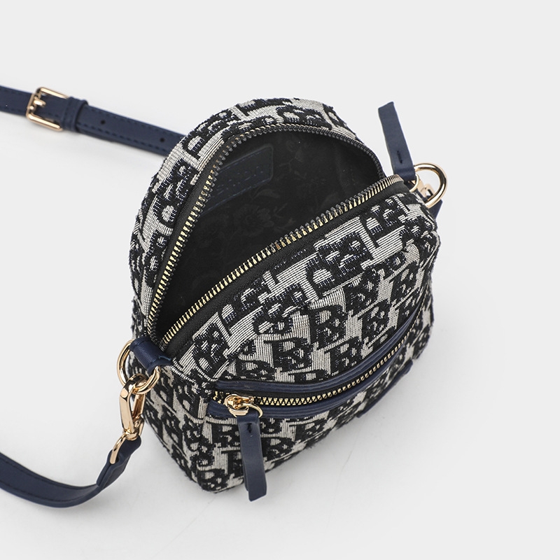 2025 New Fashionable Small Canvas Letter Mobile Phone for Women Cross body Waist Bag Mini Pouch