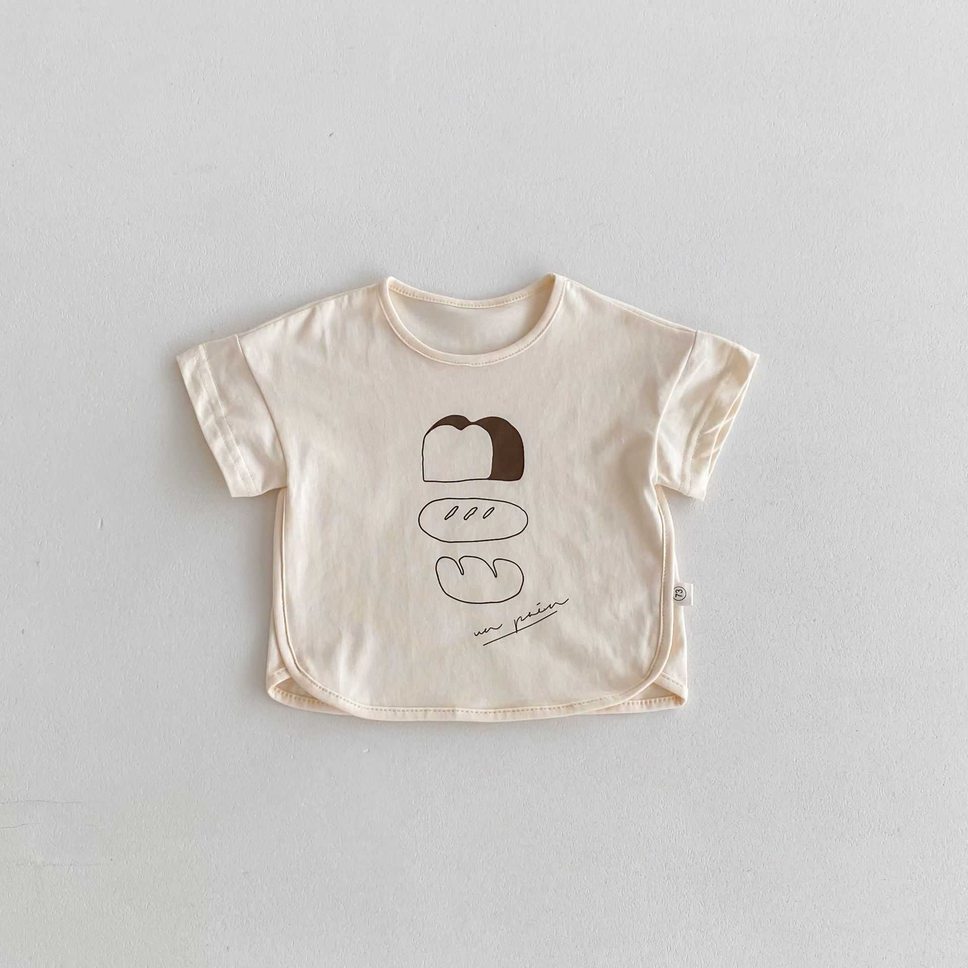 Summer thin mens and womens baby short sleeved T-shirt top baby loose shorts pants Korean version ins childrens clothing set S2548
