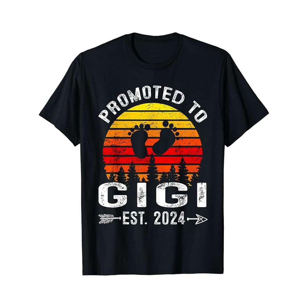 Designer T shirt Promoted to Great Nani Est 2022 Floral First Time Grandma - 220g Tshits