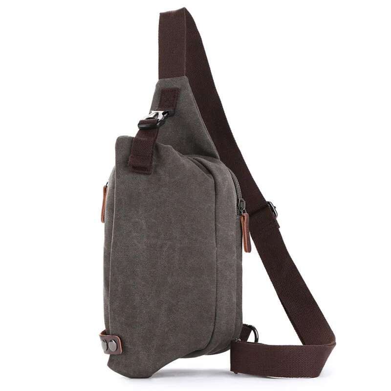 Canvas Backpack Chest Shoulder Travel Bagpack Men Crossbody Messenger Bag Mochila Mascua Sg Strap Plecak Women Rugzak