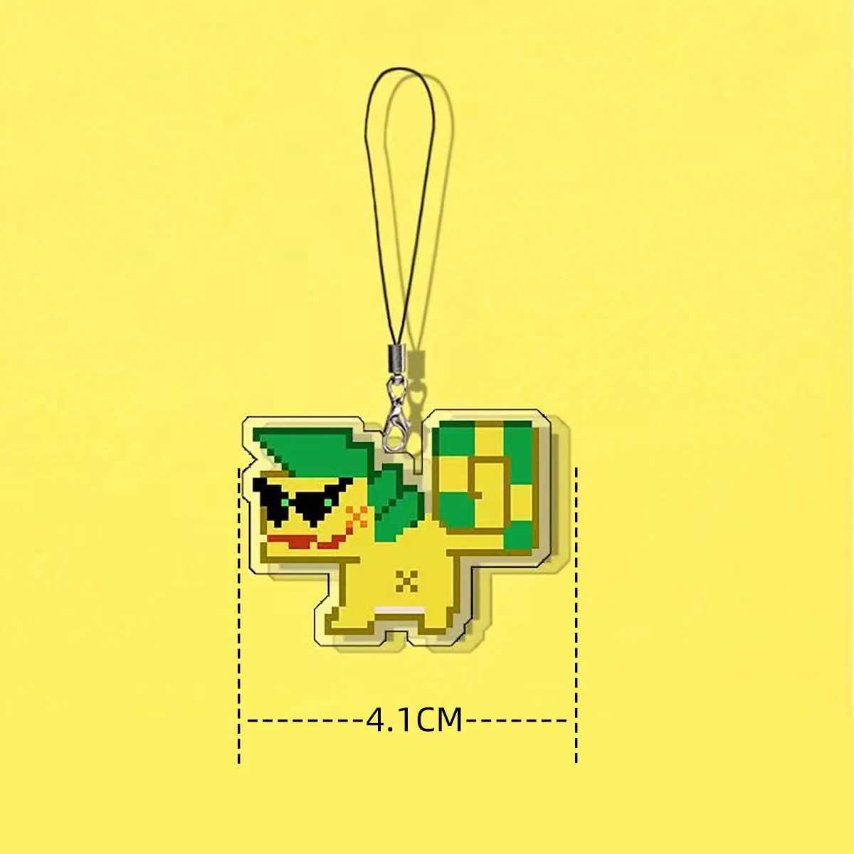 Cute Genshin Kuhul Aj resin keychain mens creative green dragon car keychain young girl bag pendant jewelry N876XJ250409