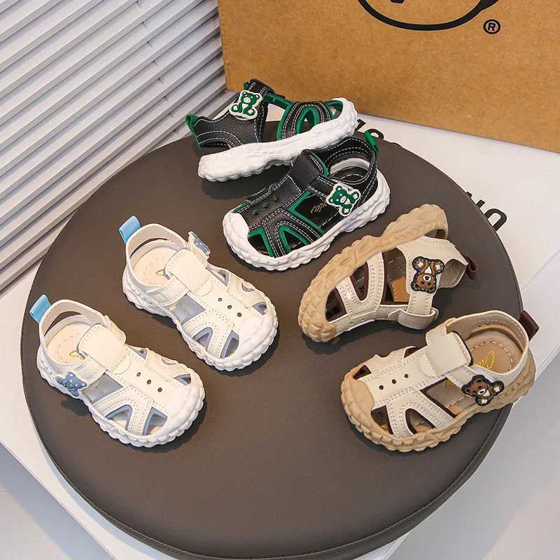 Summer walkers new comfortable and fashionable baby shoes casual simple and soft soles boys shoes anti slip cartoon cute daily baby sandals X250409