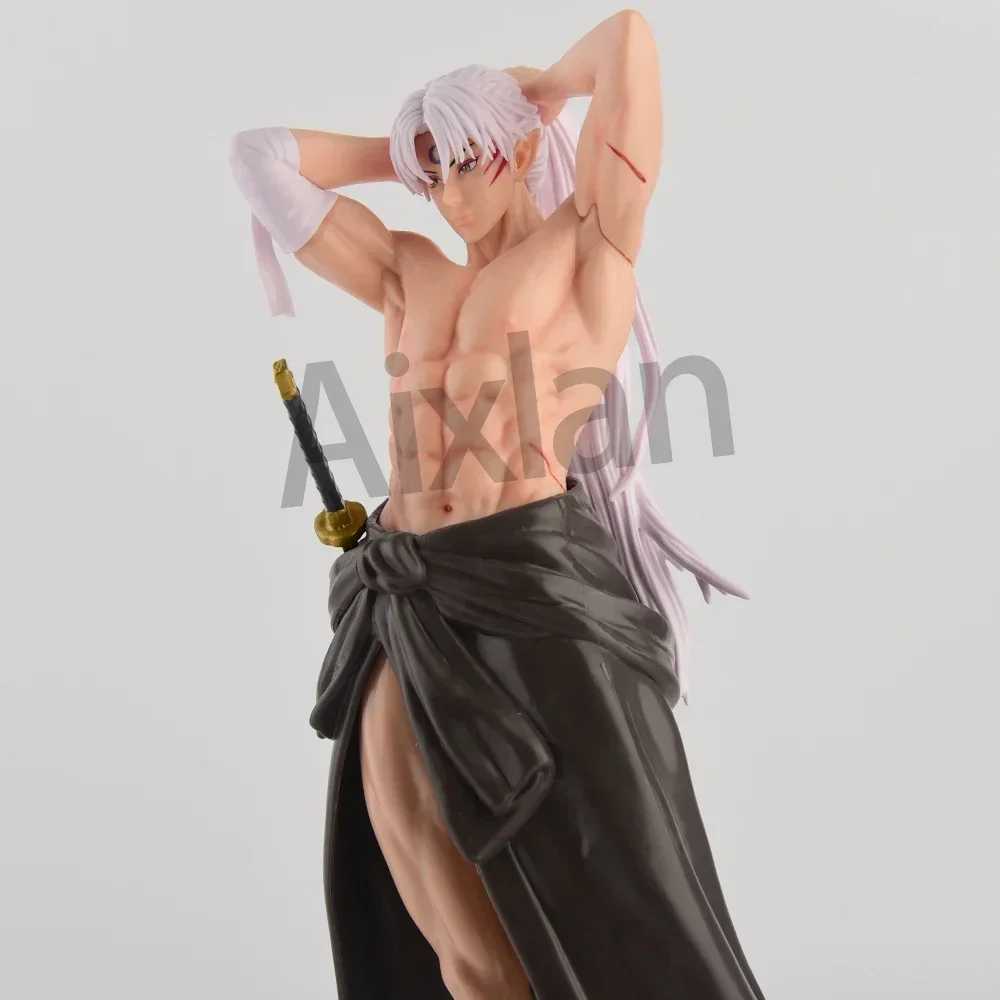 31cm Anime Inuyasha Character Sesshoumaru Sexy PVC Action Character Model Toy Collectable Model Toy Christmas Gift X250409
