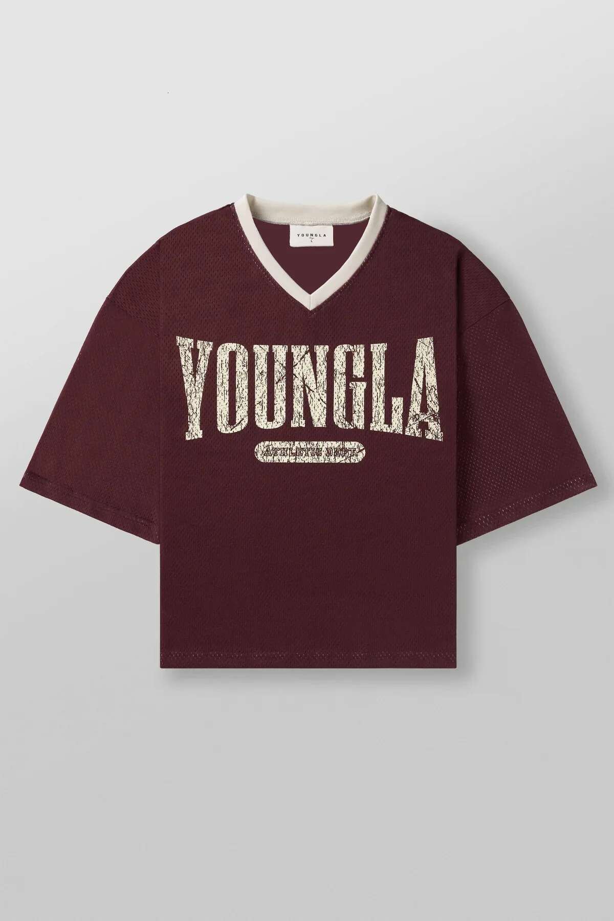 2025 YOUNGLA ,American style new men's oversized summer sports fiess breathable mesh short sleeved T-shirt
