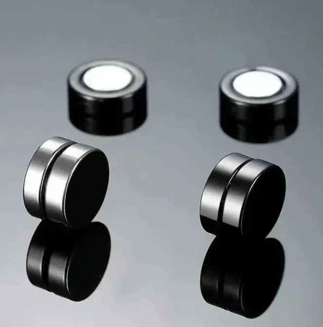 2PCS Magnetic Ear Clips Stud Earrings Non Piercing Strong Magnet Fake Piercing Women Men Jewelry Clip Earrings for Kids Girls Z250408