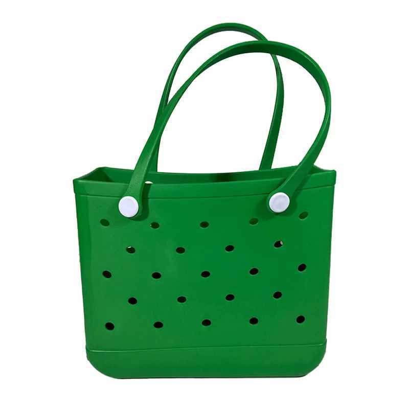 Plastic bag oversized handbag Shoder handbag EVA rubber waterproof basket Fi Wen handbag travel plastic bag Y250409FCDV