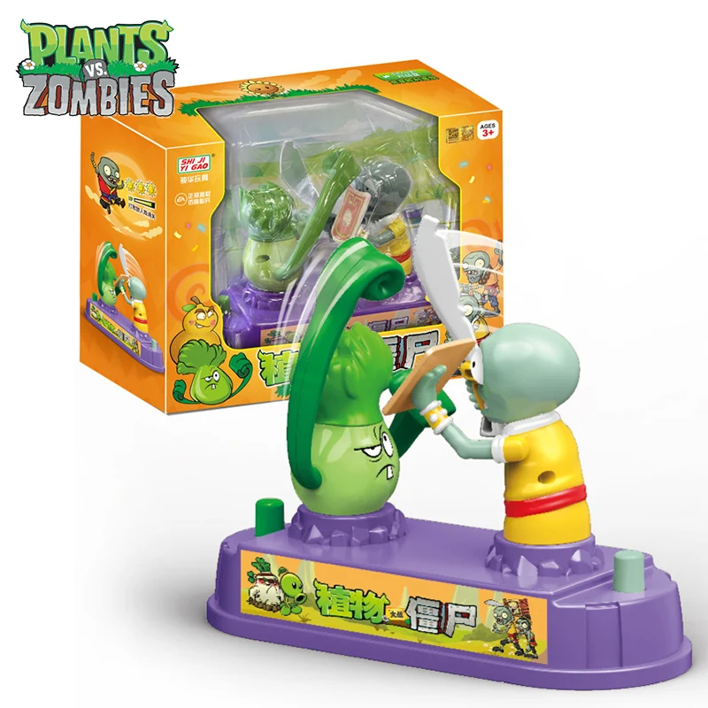 Plants Vs Zombies Licensed 2-Player Battle Arena Set Bulk Stock - Bonk Choy Vs Zombie Strategic Duel Game Interactive Family Toy Collection Kids Gift