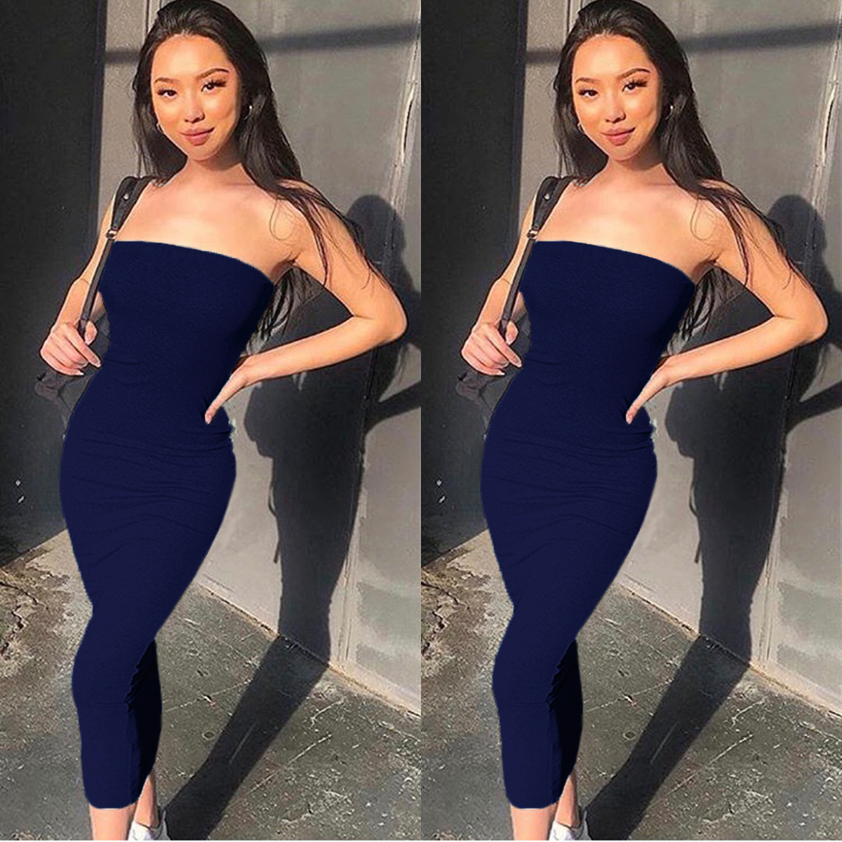 2025 Autumn/Winter Dress Womens Sexy Exposed Backpack Hip Dress