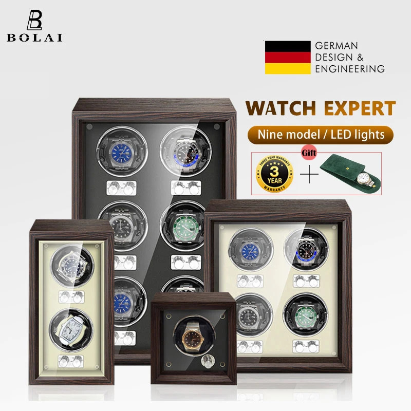 Wood Watch Winder High-End 2 4 6 Slot Automatic Watches Box with Mabuchi Motor Watch Shaker Cabinet Clock Storage Box 250407