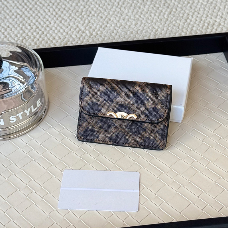 10A Card Holder Fashion Wallets classic Card Holder Key Coin Purses Cowhide Luxurys Designer Womens credit card purse passport holders metal logo Wallets with box