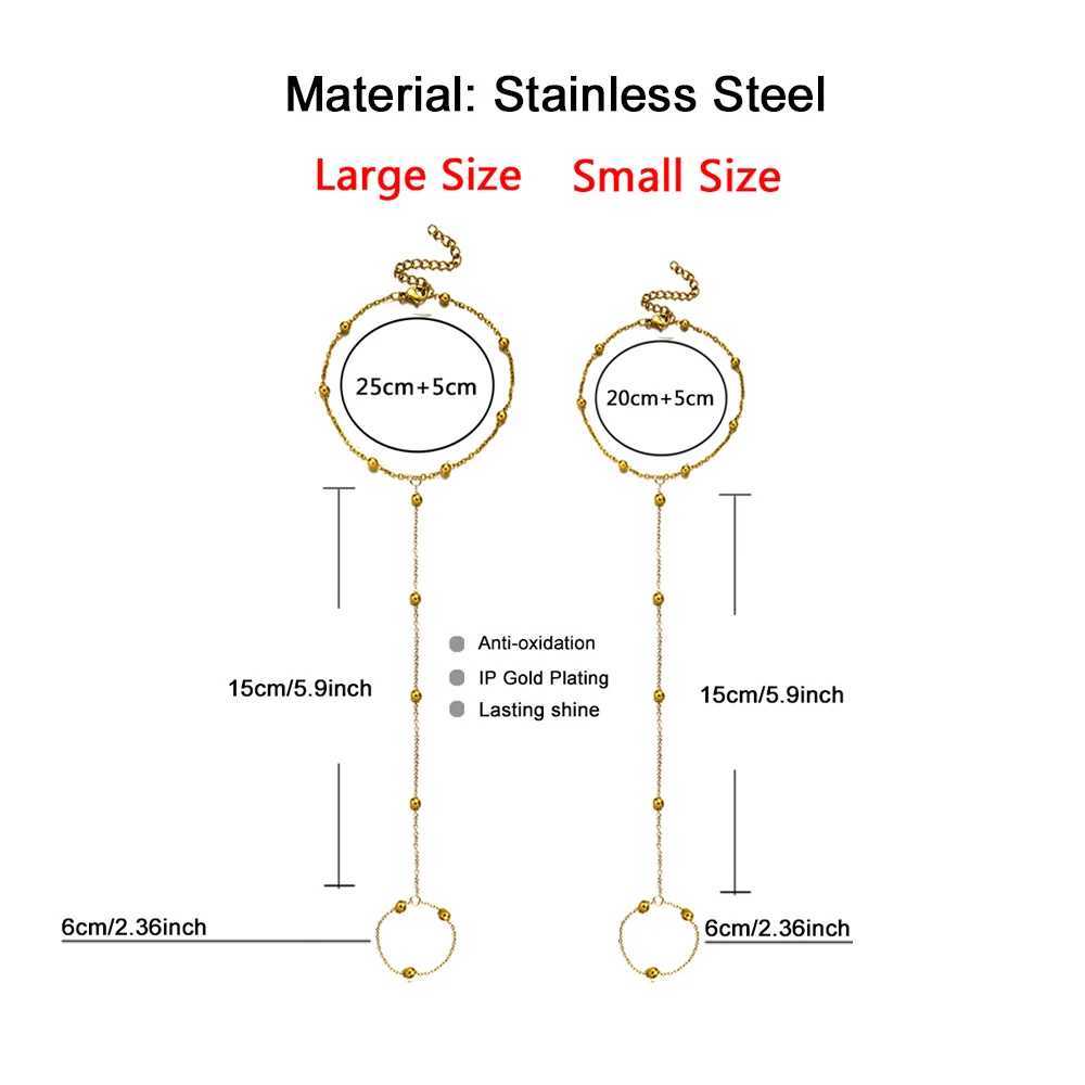 MinaMaMa New Style Simple Stainless Steel Foot Finger Chain Barefoot Anklets for Women Leg Chain Beach Foot Jewelry Z250408