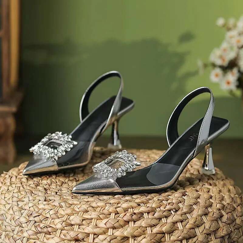 2024 Women's Summer New Style Fashion Pointed Toe Designer Comfortable Anti-Slip High Heels Elegant Dress Banquet Party Sandals