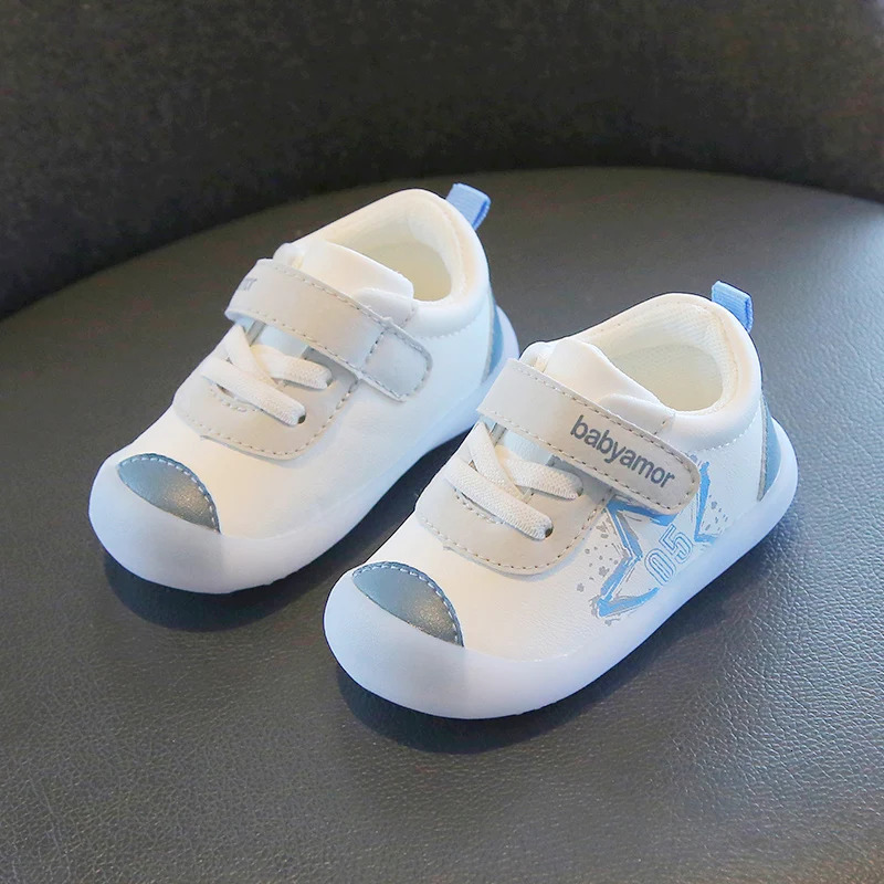 Baby boy girl star spring/summer childrens shoes waterproof rubber sole non slip indoor and outdoor casual sports shoes 250409