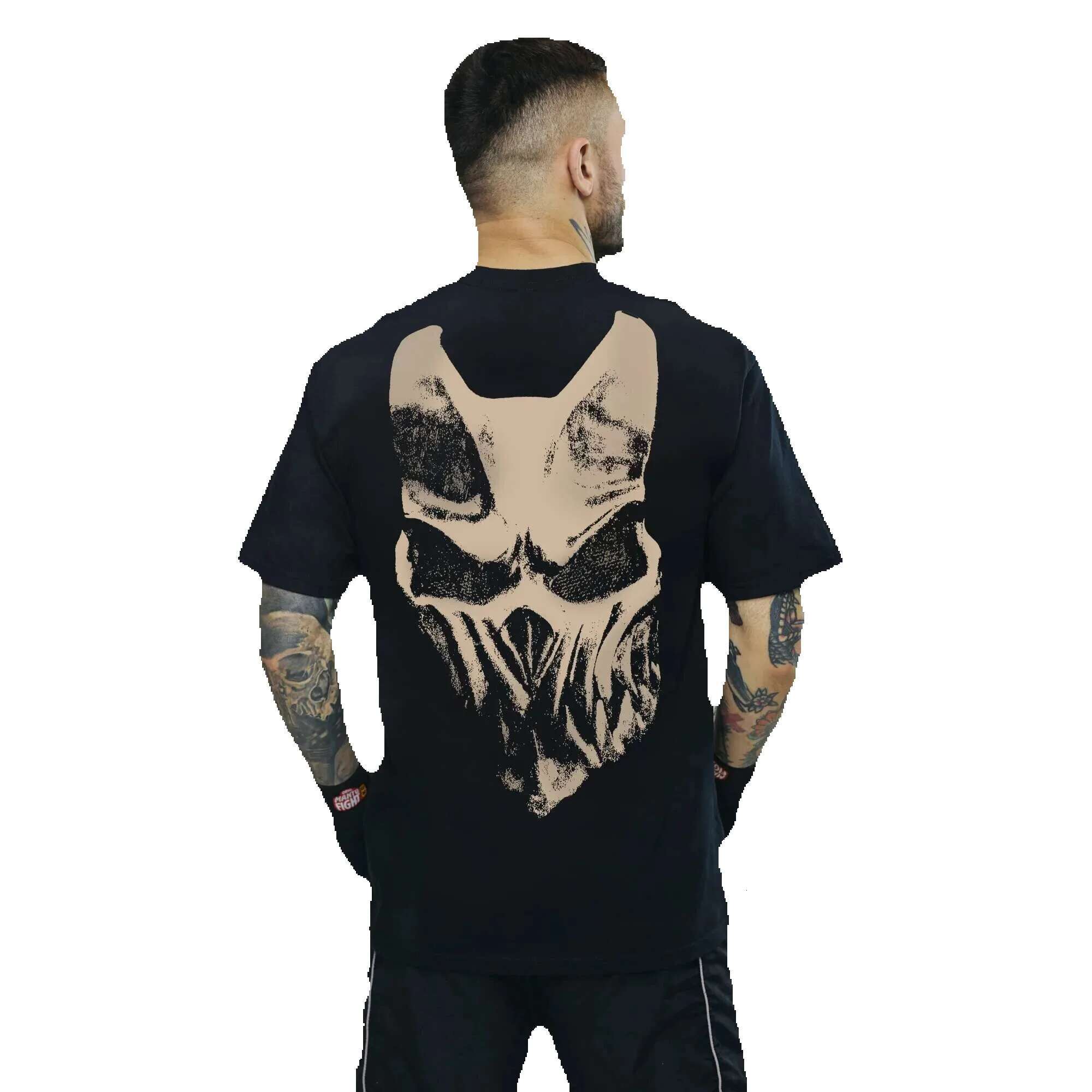 Men's short sleeved Russian rock heavy pattern T-shirt, Haruku shirt, streetwear