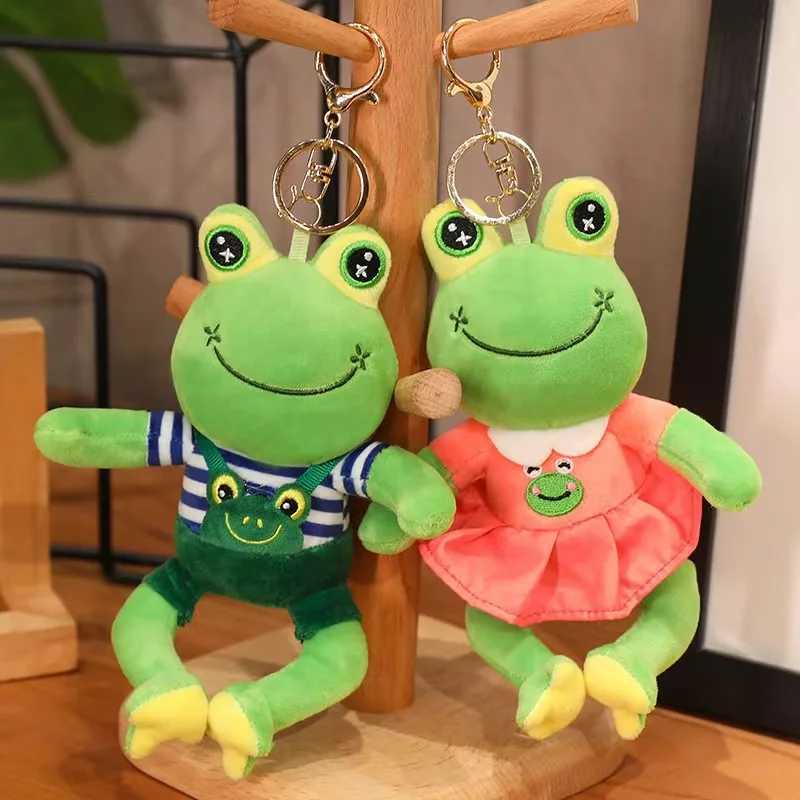 12cm cute frog turtle donkey bear plush pendant plush toy bag Accor keychain pendant car pendant childrens giftXJ250409