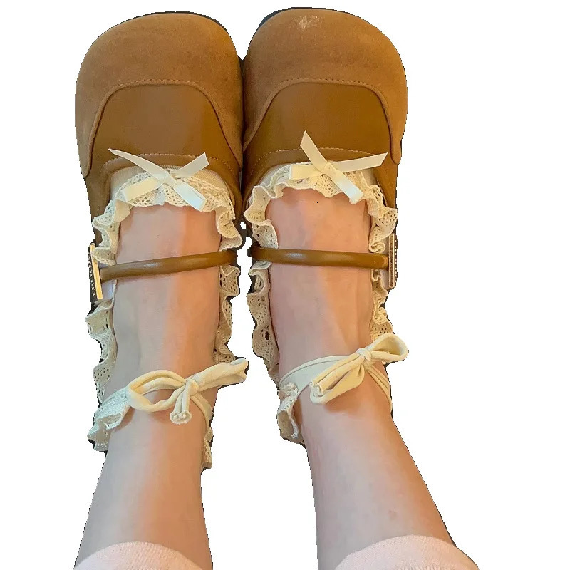Short Lace Socks Ballet Lace Tie Women Boat Sock Anti slip Bow Short Sock Girls Japanese Mary Jane Ballet Shoes Socks 250409