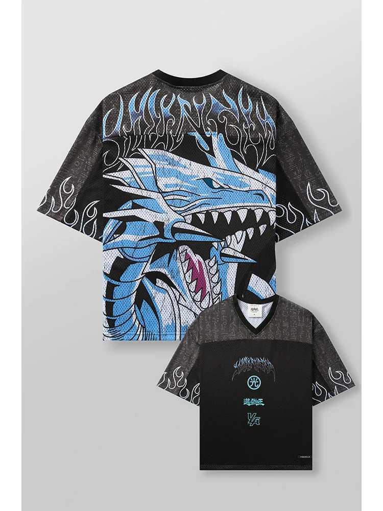 3D YA Trendy brand oversized T-shirt casual fast drying breathable mesh shirt animated graphic T-shirt short sleeved topXJ250409
