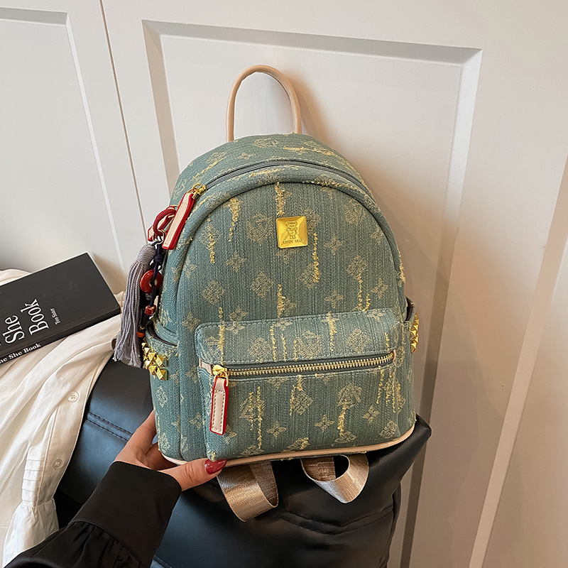 Free Shipping Backpack Set Retro Luxury Style Exquisite Large & Small Combination Daily Outing Versatile Practical Backpack