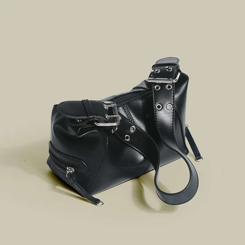 P9690pu Leather Shoulder Fashion Designer Solid Color Underarm Female Small Hobo Bags Cool Girl's Hand Bag