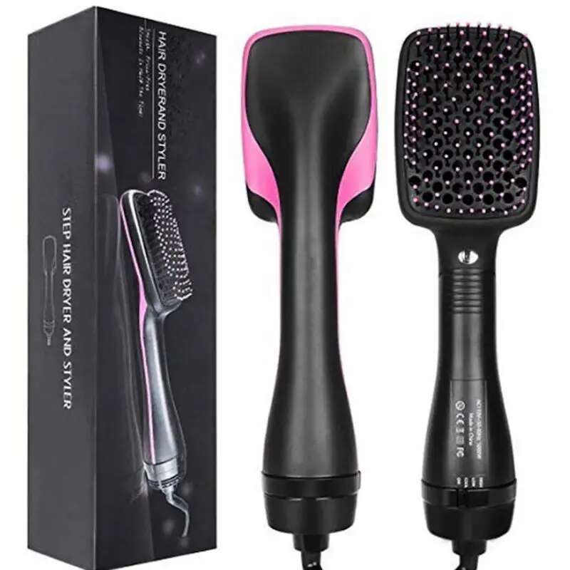 Hot Air Styler And Volumizer Hair Straightener Curler Comb Roller One Step Electric Ion Blow Dryer Brush