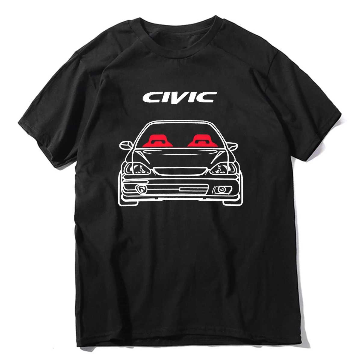 100% pure cotton classic Japanese car fan Civic EK (Type 1) T-shirtXJ250409