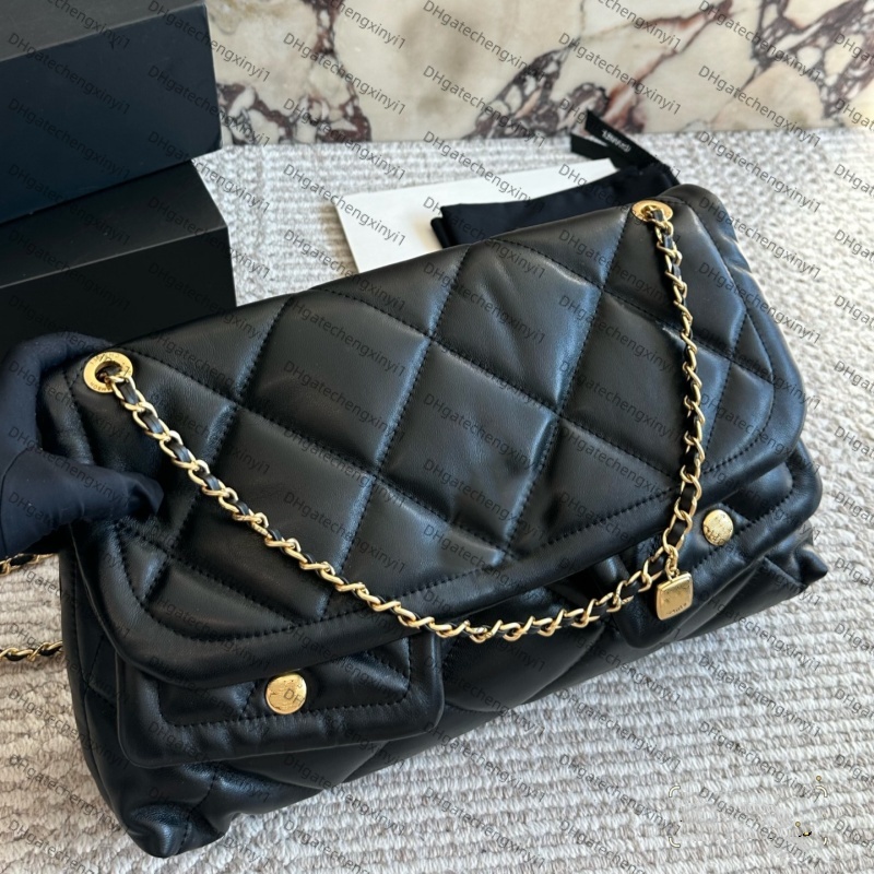 designer Bag woman shoulder Bag Womens messenger bags shoulderbag chain crossbody bags genuine Leather Lambskin handbag women Quilted Flap Black handbags