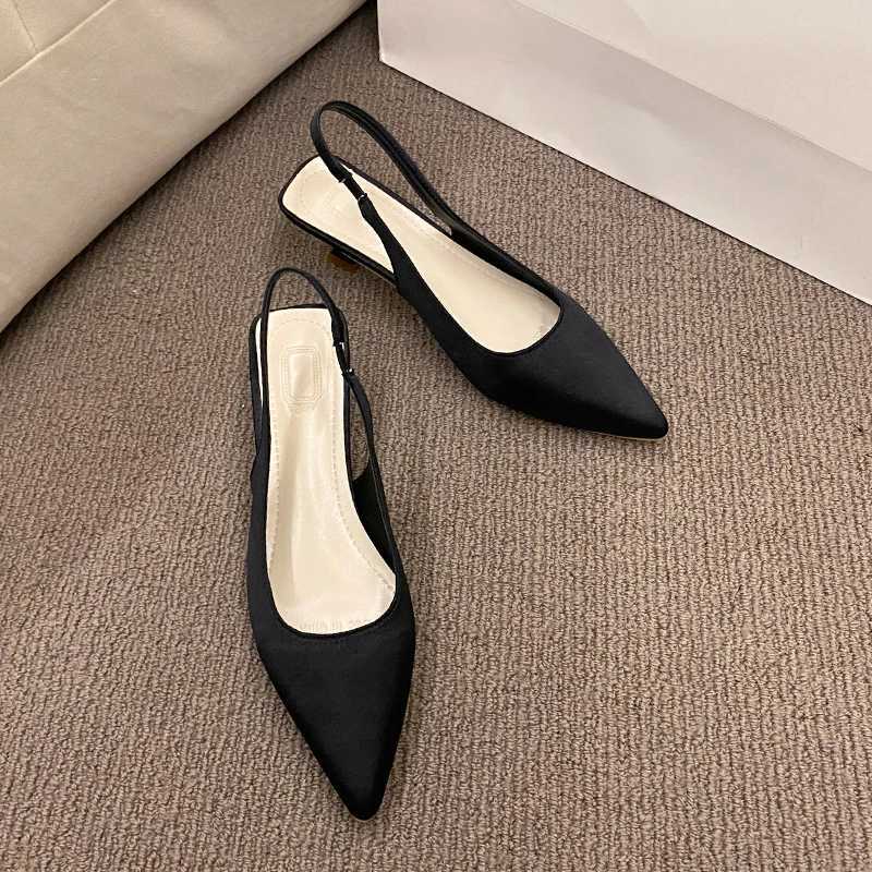 New Arrival Summer New Womens Sandals Heel Womens Shoes Dot Lace Solid Womens Shoes Strap Sliding T250409