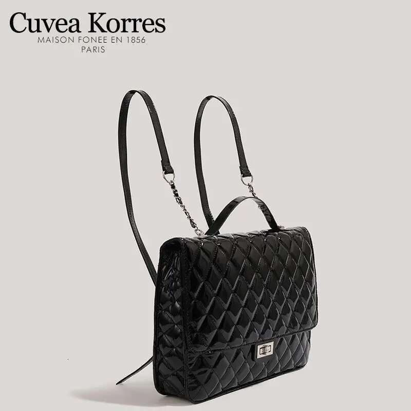 Women's Bags Cuvea Korres Leather Fashion Dia College Students Large-capacity Mailman Backpack Bags for Women Designer Handbag