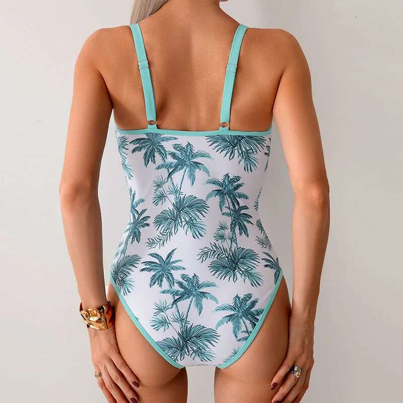 Women ral Print One Piece Swimsuit Push Up Bikini Conservative Swimwear Female Bathing Swimming Bodysuit Beach Wear Summer