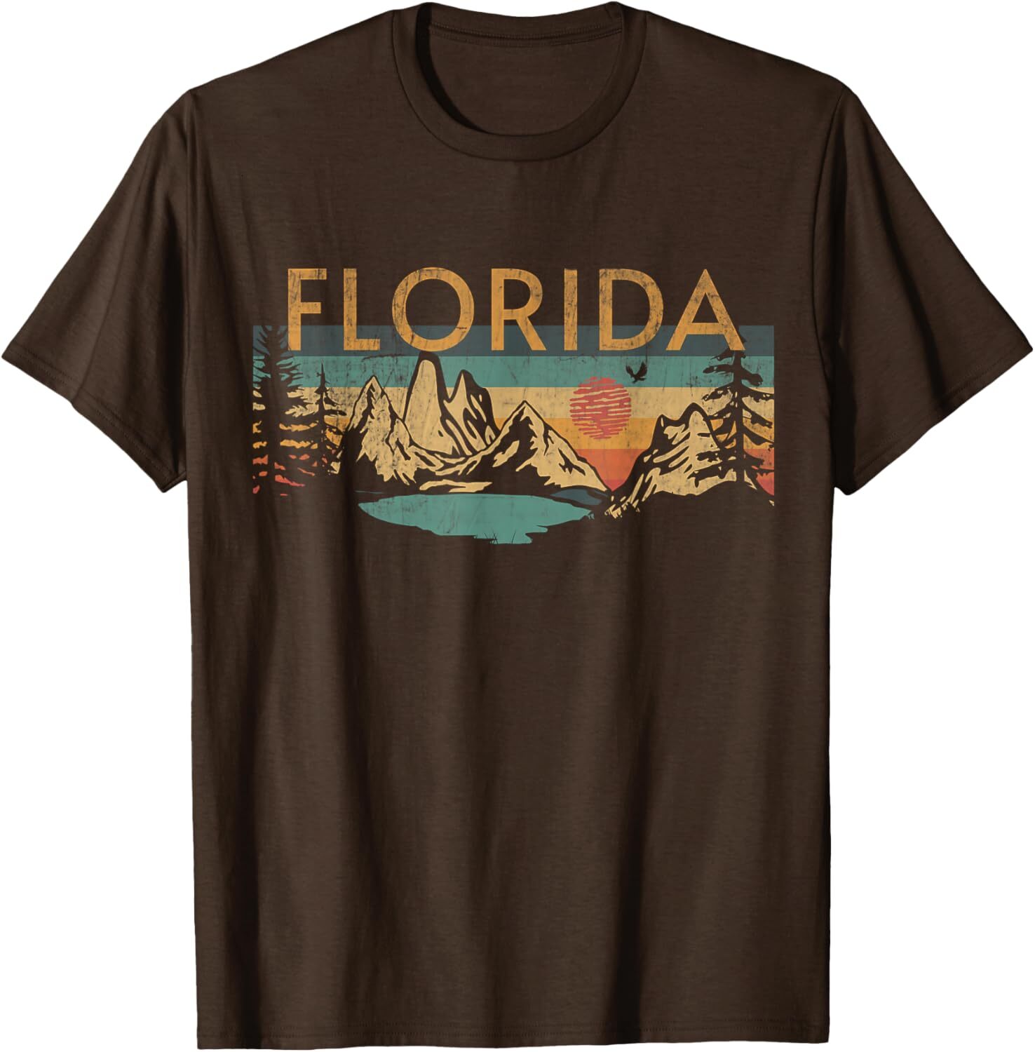 T shirt for Mens Florida Graphic Tee Casual Tops Clothes Short sleeve Solid color simplicity fashion
