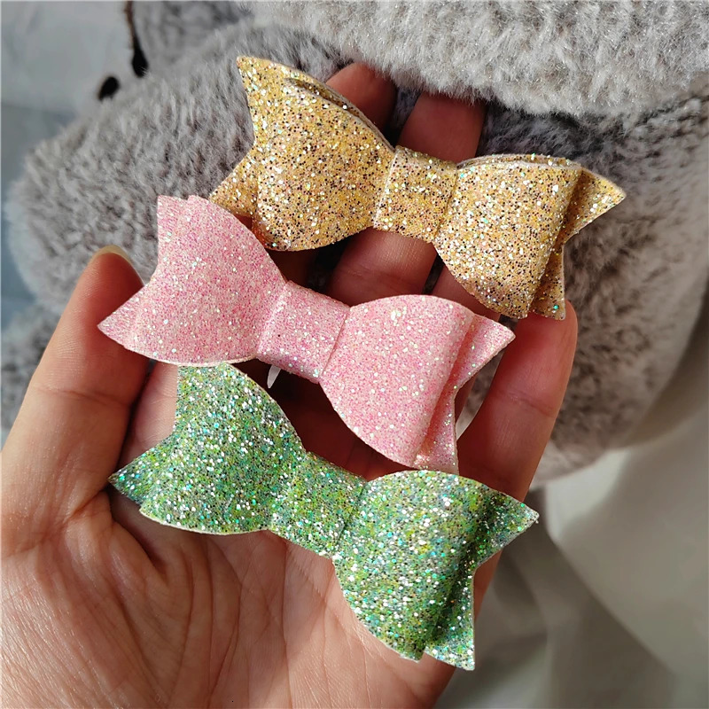 12/Multiple Pinzas Para El Cabello Shining Felt Bow Hair Accessories Suitable for Girls Shining Bow Hair Clip 250409