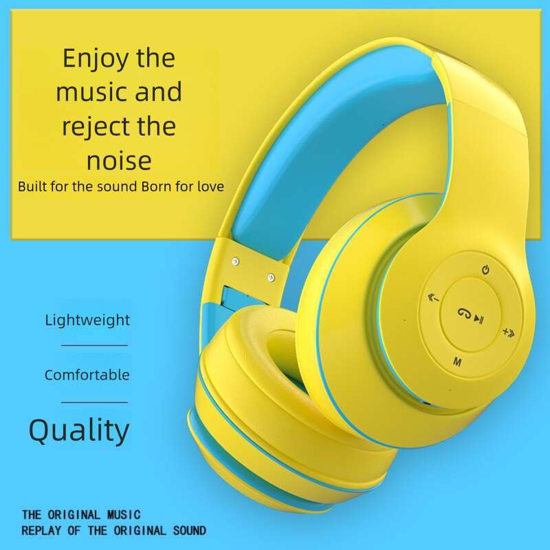 Famous Brand DR Head Mounted Children S Wireless Online Class Call College Style Bluetooth Headphones