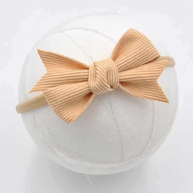 12 pieces/batch handmade coral bow baby nylon headband soft hair suitable for young children girls baby hair accessories 250409