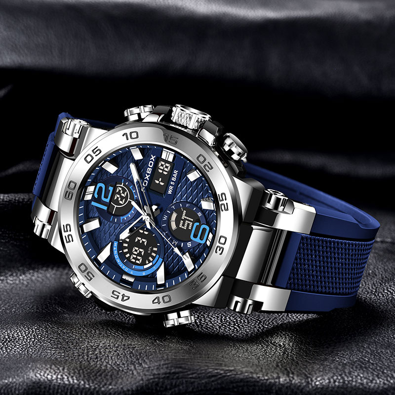 LIGE Luxury LED Display Men Wristwatches Luminous Sport Man Watch Waterproof Military Quartz Male Clock Relogio Masculino Quartz electronic dual watch