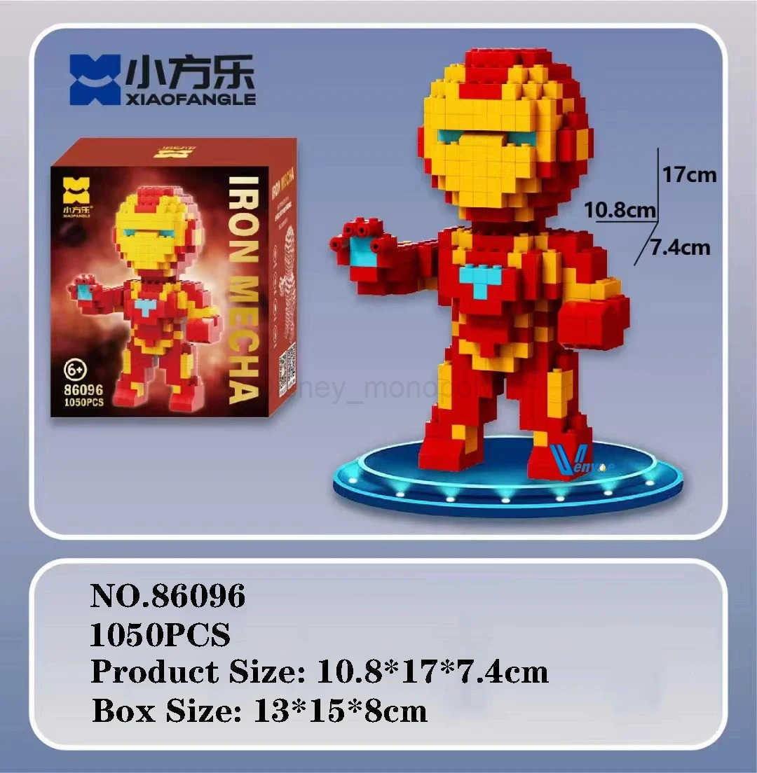 DisneySuper Hero Iron Man Thanos Micro Building Blocks Batman Spider-Man Model Hulk Mini Brick Captain America Toys For Christmas Gift Z250409
