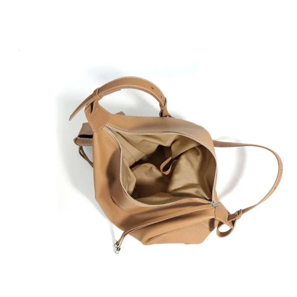 2025 new style niche simple large capacity commuter handbag genuine leather high-end feel fashionable underarm bag