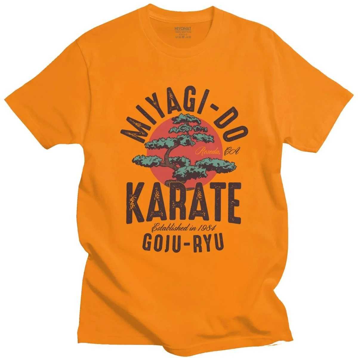 Retro Miyagi Do Inspired Karate Childrens T-shirt Mens Cotton Cobra Kai T-shirt Japanese Kung Fu T-shirt Short Sleeve T-shirt 65731XJ250409
