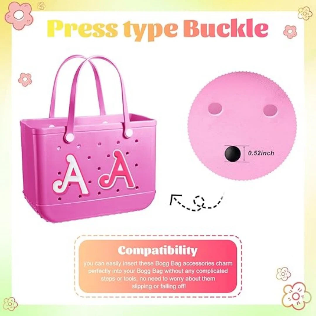 2PCS letter charm for Borg bags 3D printing decorative accessory personalized insertion 250408