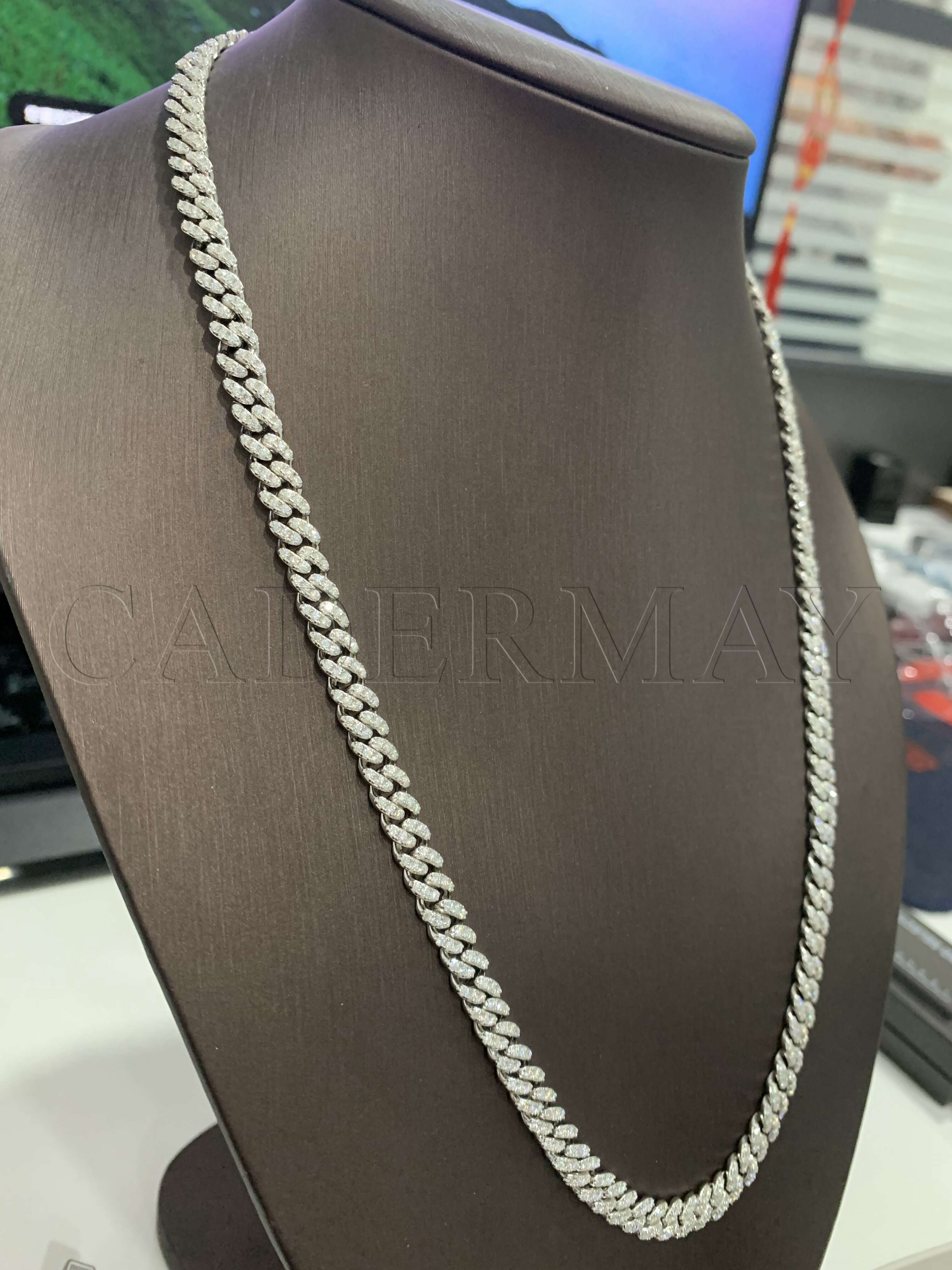 Cadermay 6mm D VVS Moissanite Miami Hip Hop Jewelry Men Women Gift Cuban k Chain