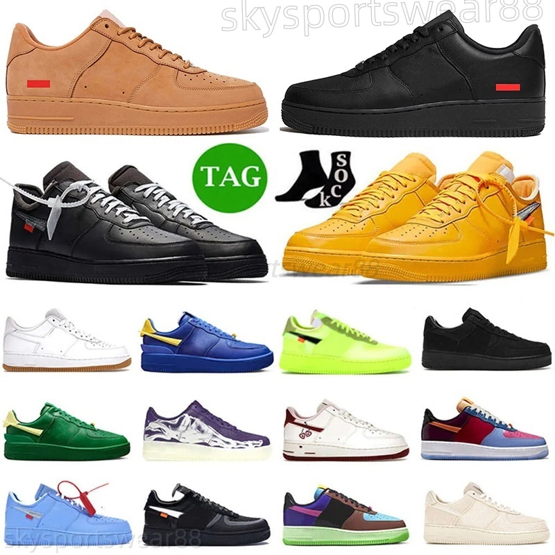 2026 One for 1 AF FORC Running Shoes Mens Women White Black Low Shadow Utility Classic Triple Trainers Outdoors Sports Sneakers Size 36-45 P9