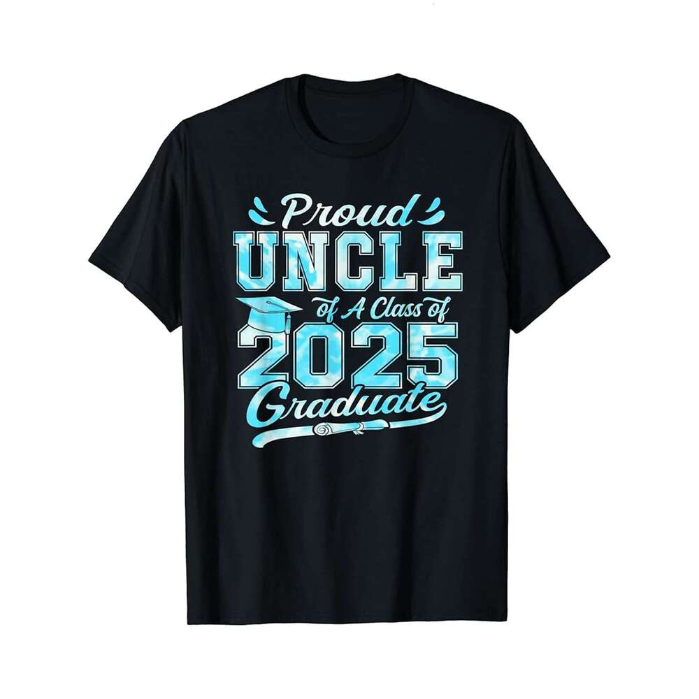Designer T shirt Proud Uncle Of A Class Of 2025 Graduate - 220g Tshits